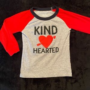 4T Kind Hearted Baseball Tee